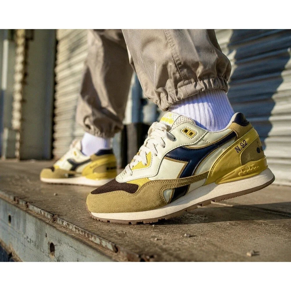 Diadora N.92 Heritage Sneakers Men’s US 9.5 EU 43 Yellow Brown Suede Leather